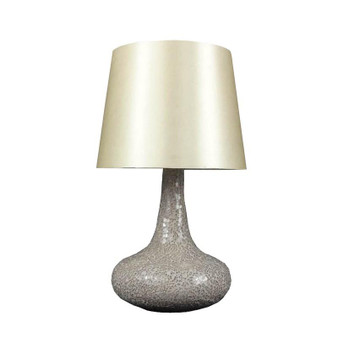 Mosaic Tiled Glass Genie Table Lamp With Fabric Shade - "LT3039-CHA"