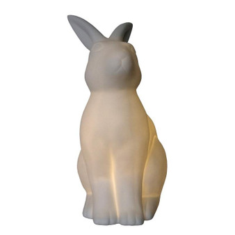 Porcelain Bunny Rabbit Shaped Animal Light Table Lamp - "LT3058-WHT"