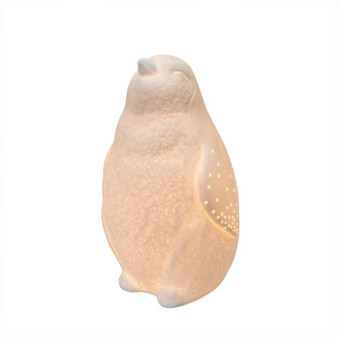 Porcelain Arctic Penguin Shaped Table Lamp - "LT3213-WHT"