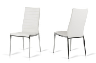 Libby - Modern White Leatherette Dining Chair (Set Of 2) VGEWF3195AB-WHT