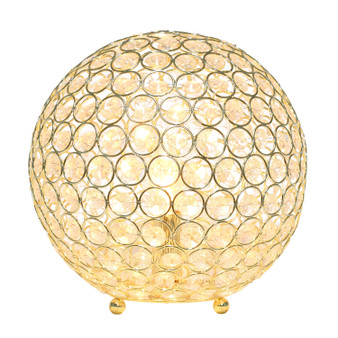 Elegant Designs Elipse 10 Inch Crystal Ball Sequin Table Lamp, Gold "LT1067-GLD"