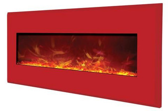 43" Electric Unit Fireplace-Candy Apple Red Steel Surround "WM-BI-43-5123-CANDYAPPLERED"