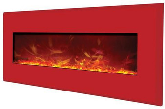 58" Electric Fireplace-Candy Apple Red Steel Surround "WM-BI-58-6421-CANDYAPPLERED"