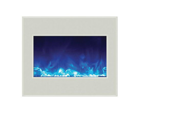 30" Zero Clearance Fireplace W/White Glass Surround "ZECL-30-3226-WHTGLS"