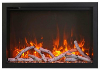 38" Fireplace - Includes A Steel Trim, Glass Inlay, 10 Piece Log Set With Remote And Cord "TRD-38"