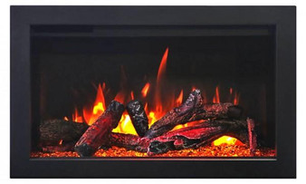 33" Fireplace - Includes A Steel Trim, Glass Inlay, 10 Piece Log Set With Remote And Cord "TRD-33"