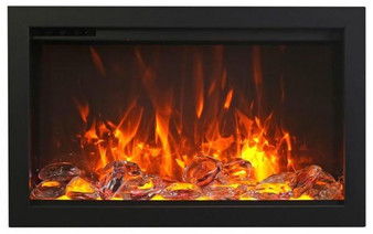 30" Fireplace - Includes A Steel Trim, Glass Inlay, 10 Piece Log Set With Remote And Cord "TRD-30"