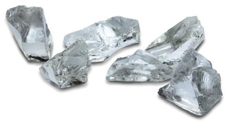 6 Mini Clear Glass Nuggets "Fi-107-Diamond"