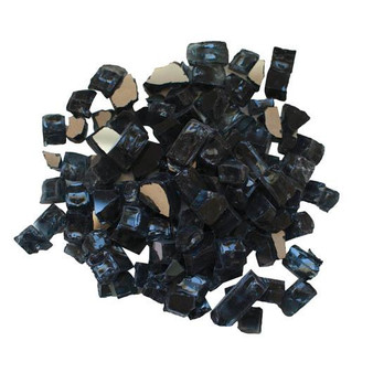 Approx. 5 Lbs Of 1/2" Reflective Fireglass - 1 Sq. Ft. Of Media Coverage 'Charcoal' "AMSF-GLASS-03"
