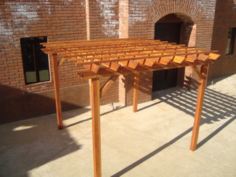 12 Ft. X 12 Ft. 1905 Super Deck Redwood Pergola "DPBD-121208181905"