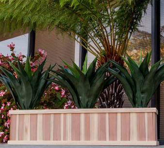 24 In. Redwood Window Planter Box "WPBB-08H08H24B6NS"