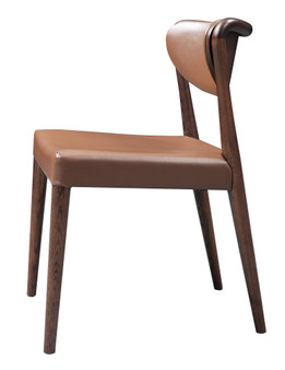 Modrest Union Modern Brown Oak Dining Chair (Set Of 2) VGWCE552Y