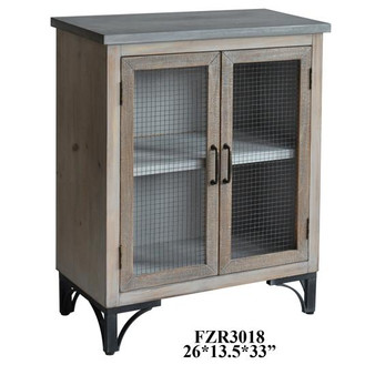 Metal With Wood 2 Door Cabinet "FZR3018"