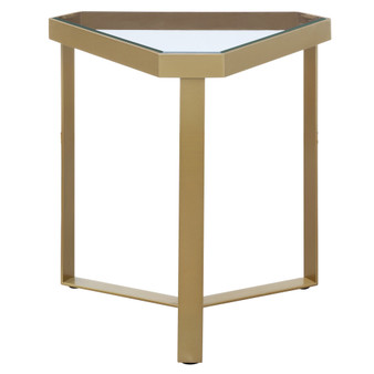 Melrose Gold Triangle Accent Table "CVFZR4002"