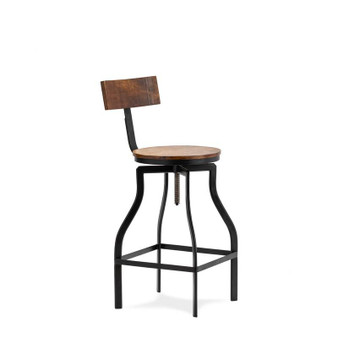 Iron Wooden Counter Cum Bar Chair "EVFNR1049"