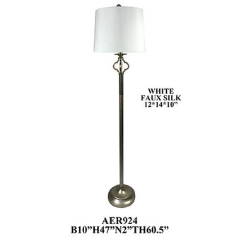 60"Th Metal+ Poly Floor Lamp "AER924SLFSNG"