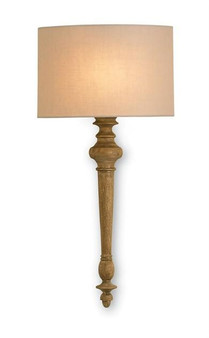 And Company Gold Jargon Linen Shade Wall Sconce "5091"