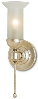 And Company Silver / Pewter Pristine Glass Wall Sconce "5117"