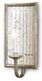 And Company Silver / Pewter Twilight Mirror Wall Sconce "5405"