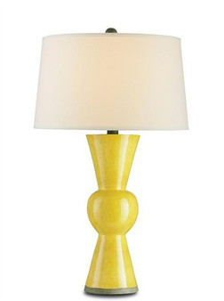 And Company Yellow Upbeat Terracotta Table Lamp "6382"