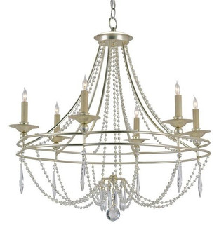 And Company Silver Crystal Watteau Chandelier "9161"