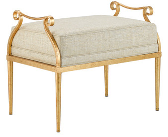 Genevieve Shimmer Gold Ottoman "7000-1232"