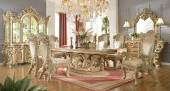 Homey Design HD-7012-Dining Victorian Luxury Royal Victorian Dining Table