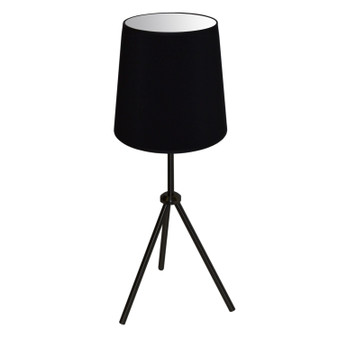 1 Light 3 Leg Drum Table Fixture W/Black Shade "OD3T-S-797-MB"