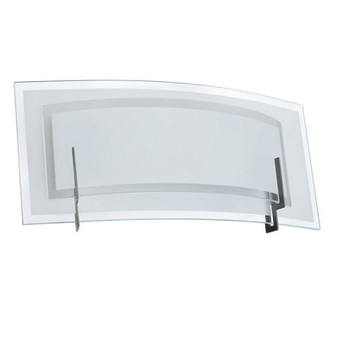 1 Light Vanity, Satin Chrome, Clear Frosted Glass With Frosted Bottom Diffuser "V034-1W-SC"