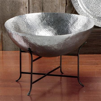 Hammered Bowl With Stand, Pack Of 2 "12303"