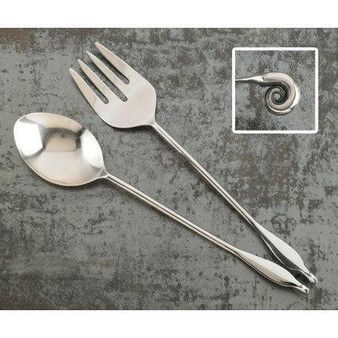 Steel Swirl Server, Set Of 2, Pack Of 4 "12702"