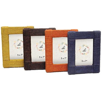 Colour Jute Photo Frame Assorted 4, Pack Of 4 "15441"
