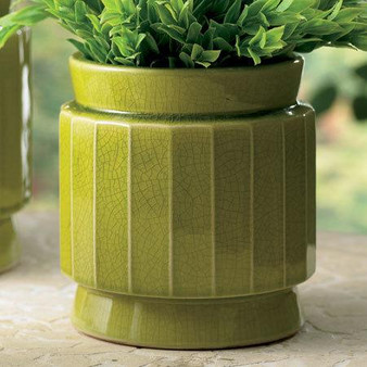 Green Drum Vase, Pack Of 6 "609210"