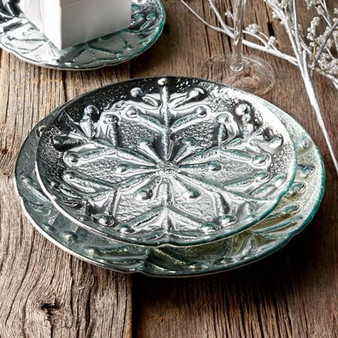 Silver Snow Flake Trays Large (Pack Of 6) "655432"