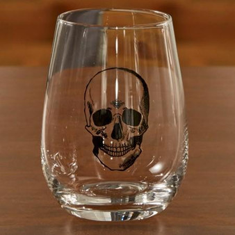 Black Skull Glass Cup (Pack Of 6) "671121"