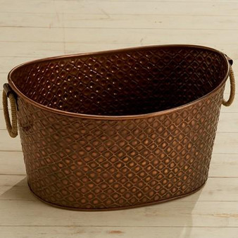 Oval Copper Tub (Pack Of 4) "9353"