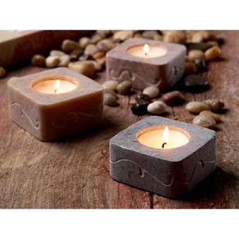 Soapstone T-Light Holder (Pack Of 12) "8921"