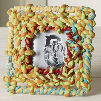 Color Jute Iron Photo Frame (Pack Of 6) "15015"