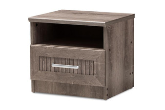 Gallia Modern And Contemporary1-Drawer Nightstand MH5063-Oak-NS By Baxton Studio