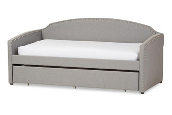 Lanny Arched Back Sofa Twin Daybed With Trundle Lanny-Grey-Daybed By Baxton Studio