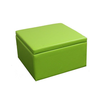 13.75 Inch Green Storage Ottoman W/ 4 Seating "HB4315"