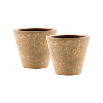 Palatino Set Of 2 Planters - Fossil "565083/S2"