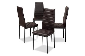 Armand Modern And Contemporary Dining Chair 112157-1-Brown By Baxton Studio