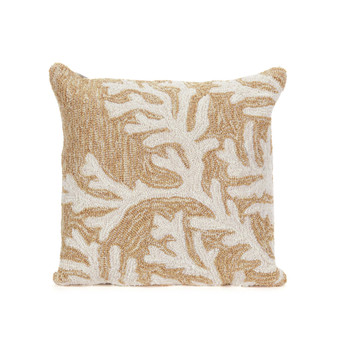 Frontporch Coral Indoor/Outdoor Pillow Neutral 18" Square "7Fp8S162012"