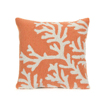 Frontporch Coral Indoor/Outdoor Pillow Coral 18" Square "7Fp8S162017"