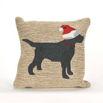 Frontporch Christmas Dog Indoor/Outdoor Pillow Neutral 18" Square "7Fp8S185712"