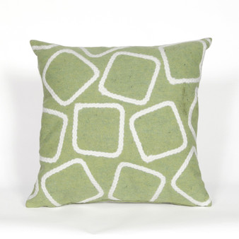 Visions I Squares Indoor/Outdoor Pillow Lime 20" Square "7Sa2S408716"
