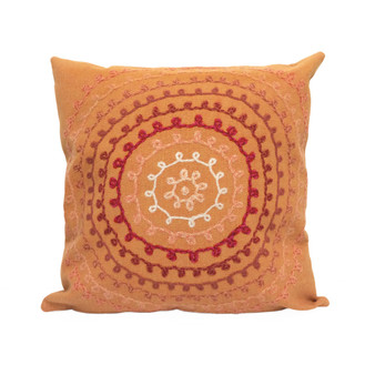 Visions Ii Ombre Threads Indoor/Outdoor Pillow Coral 20" Square "7Sb2S410518"