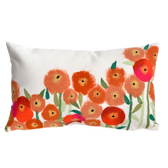 Visions Iii Poppies Indoor/Outdoor Pillow Red 12"X20" "7Sc1S320924"