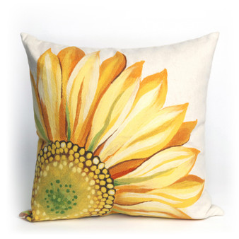 Visions Iii Sunflower Indoor/Outdoor Pillow Yellow 20" Square "7Sc2S321609"